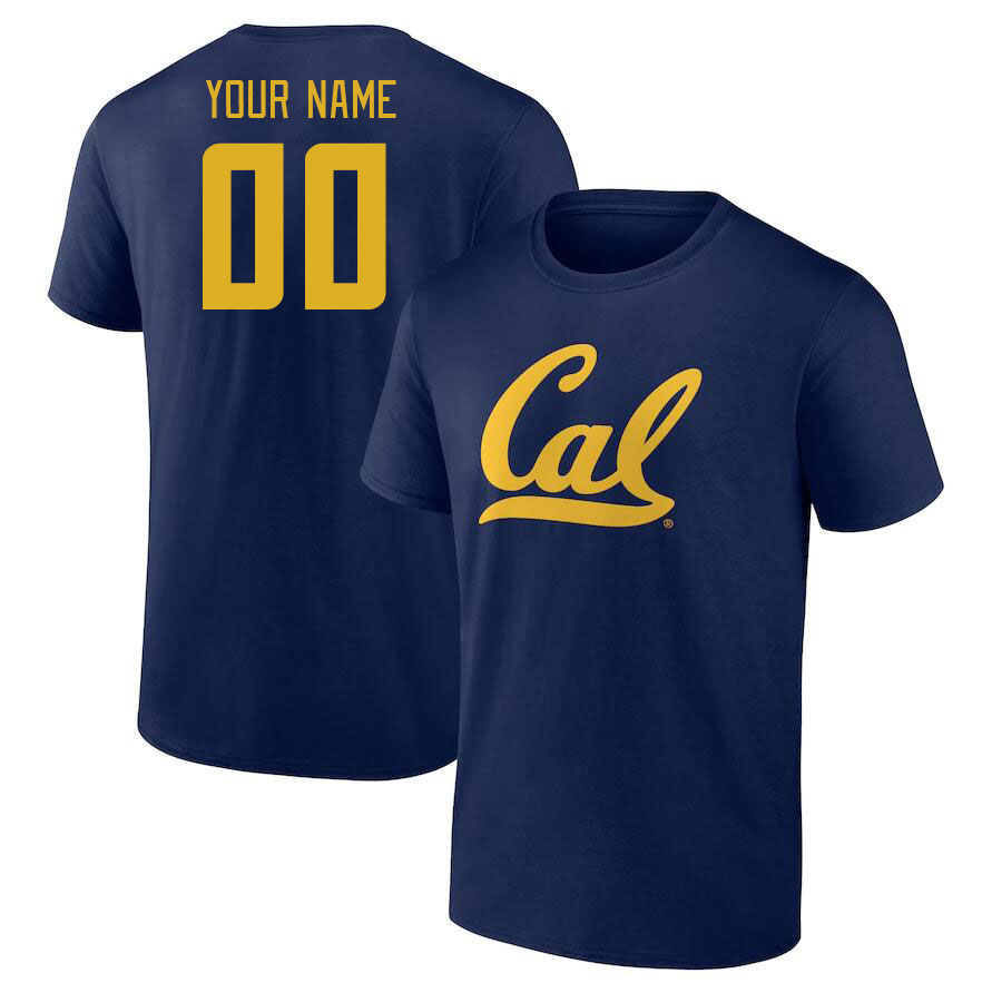 Custom Cal Bears Name And Number College Tshirt-Navy
